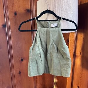 Maryam Nassir Zadeh Linen Razor Back shirt